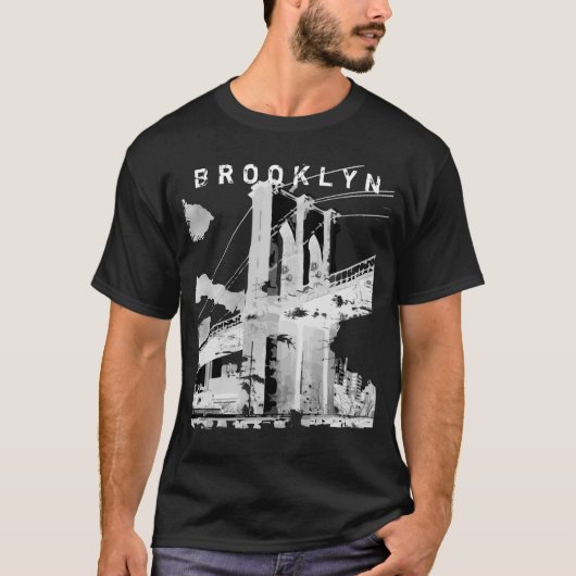 NYC: Brooklyn-Brücken-Shirt T-Shirt (Vorderseite)