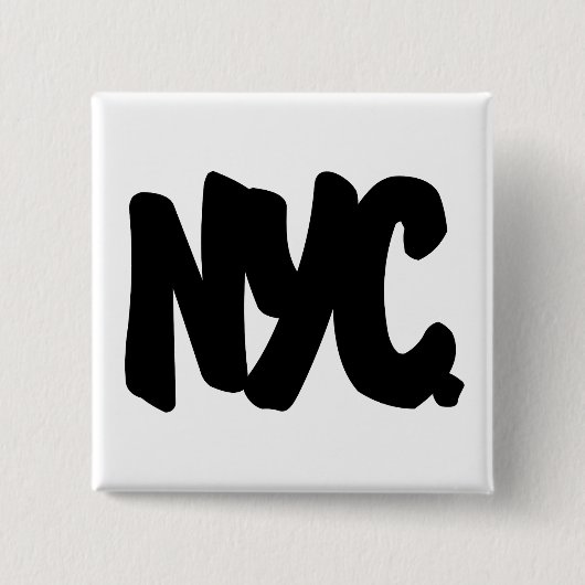 NYC Buchstaben Button (Vorderseite)