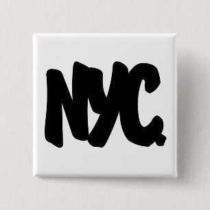 NYC Buchstaben Button
