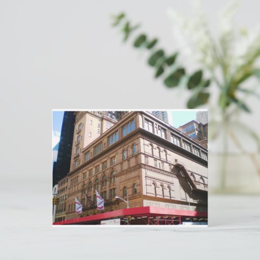 NYC Carnegie Hall Postkarte (Stehend Vorderseite)