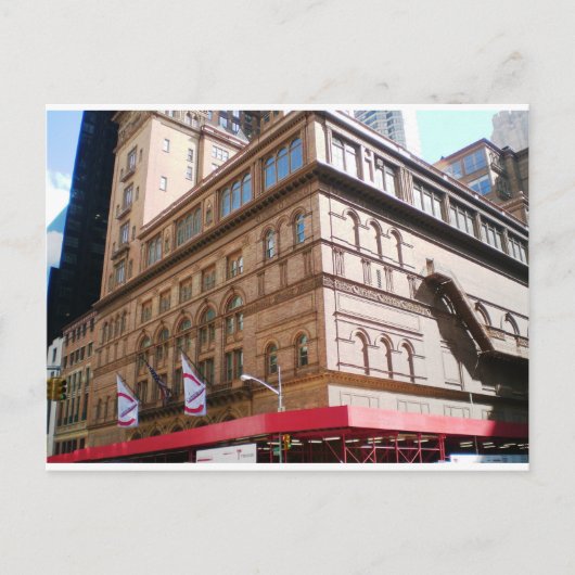 NYC Carnegie Hall Postkarte (Vorderseite)