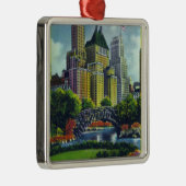 NYC Central Park-Ansicht 5. Allee-Hotels Ornament Aus Metall (Rechts)