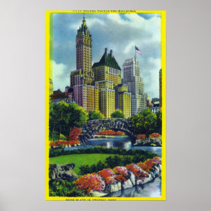 NYC Central Park-Ansicht 5. Allee-Hotels Poster