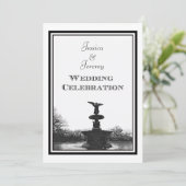 NYC Central Park Bethesda Ft DIY Etch Wedding Einladung (Stehend Vorderseite)