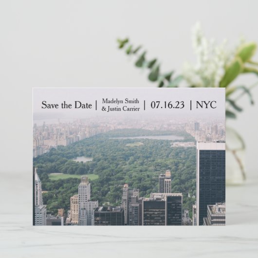 NYC Central Park Foto - Save the Date (Stehend Vorderseite)