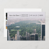 NYC Central Park Foto - Save the Date Postkarte (Vorne/Hinten)