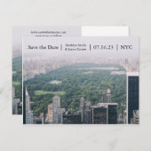 NYC Central Park Foto - Save the Date Postkarte (Vorne/Hinten)