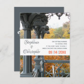 NYC Central Park Ladys Pavilion Wedding Save The Date (Vorne/Hinten)