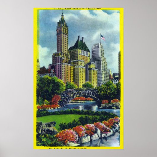 NYC Central Park View 5. Ave Hotels Poster (Vorne)