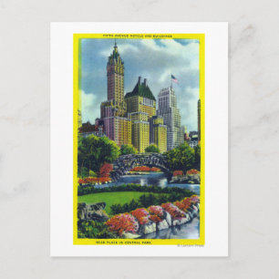 NYC Central Park View 5. Ave Hotels Postkarte