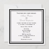 NYC Centrl Pk Lake San Remo Etched SQ Wedding Einladung (Rückseite)