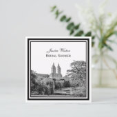 NYC Centro Pk Lake San Remo Etchd SQ Brautparty Einladung (Stehend Vorderseite)