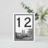 NYC Centro Pk Lake San Remo Etched SQ Tischnummer (Stehend Vorderseite)