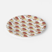 NYC Cherry Cheesecake Slice Dessert Backfood Pappteller (Schrägansicht)