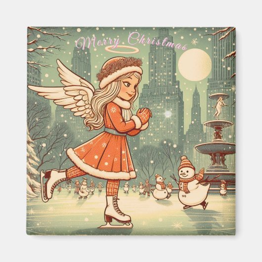 NYC Christmas Angel Magnet (Vorne)