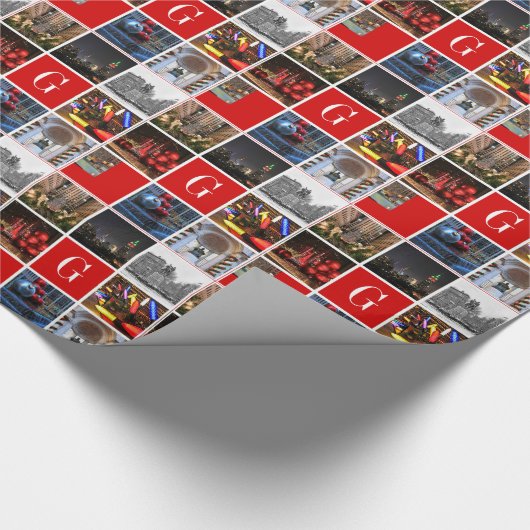 NYC Christmas Collage Geschenkpapier (Ecke)