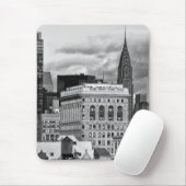 NYC: Chrysler-Gebäude, Rückseite von Flatiron B&W Mousepad (Mit Mouse)
