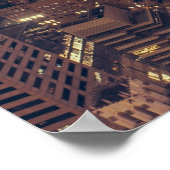 NYC City Gebäude Wolkenkratzer Lights at Night Poster (Ecke)