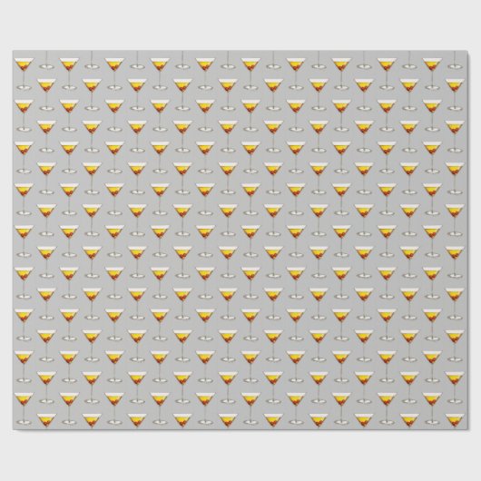 NYC Classic Manhattan Cocktail Mixed Drink Geschenkpapier (Flach)