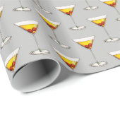 NYC Classic Manhattan Cocktail Mixed Drink Geschenkpapier (Rolleneckpunkt)