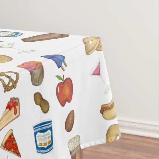 NYC Classic New York City Foods Pretzel Pizza Lox Tischdecke (Beispiel)