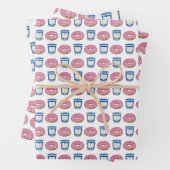 NYC Coffee and Donuts Frühstücksbuffet Doughnut Geschenkpapier Set (Beispiel)