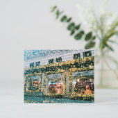 NYC Colorful Glittery Sparkling Landschaftliches F Postkarte (Stehend Vorderseite)