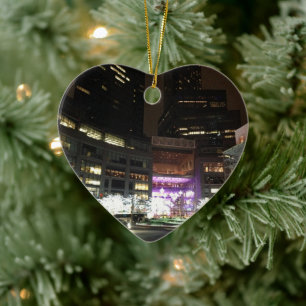 NYC Columbus Circle Weihnachtslichtfotografie Keramik Ornament