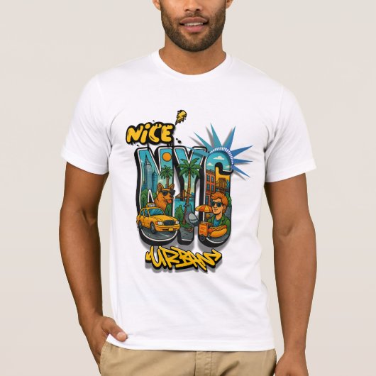 NYC Comic Art urban T-Shirt (Vorderseite)