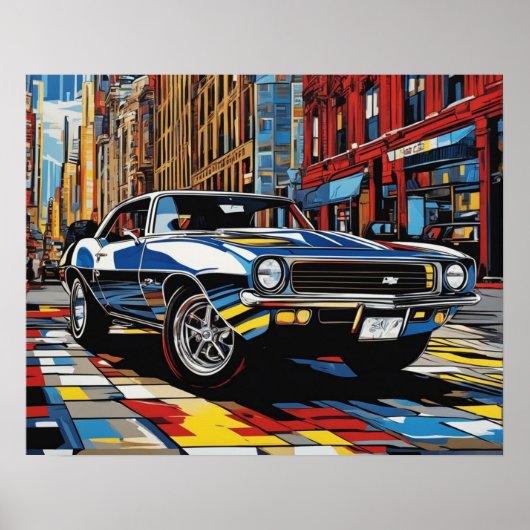 NYC Cooles Auto Poster (Vorne)