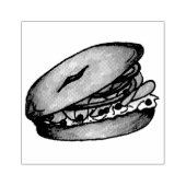 NYC Deli Bagel Creme Käse Kapern Onions Lox Gummistempel (Prägung)