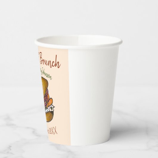 NYC Deli Bagel Creme Käse Kapern Onions Lox Pappbecher (Links)