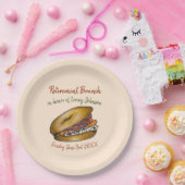 NYC Deli Bagel Creme Käse Kapern Onions Lox Pappteller (Party)