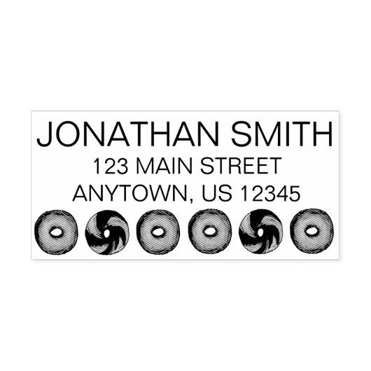 NYC Deli Bagel Personalisierte Anschrift Gummistempel (Prägung)