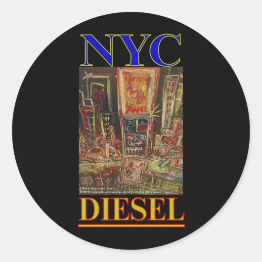 NYC DIESEL RUNDER AUFKLEBER (Vorderseite)