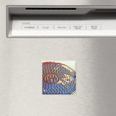 NYC DPW Manhole Cover Square Magnet (In Situ (Geschirrspüler))