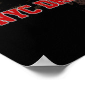 NYC Dreyfuss Hudson Locomotive. American flag Poster (Ecke)