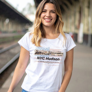 NYC Dreyfuss Hudson-Lokomotive. Amerikanische Flag T-Shirt