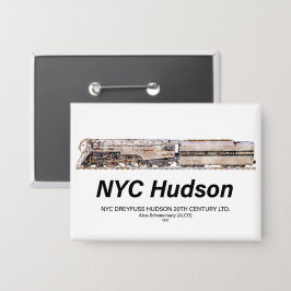 NYC Dreyfuss Hudson Steam Locomotive. Profile Button