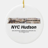 NYC Dreyfuss Hudson Steam Locomotive. Profile Keramik Ornament (Hinten)