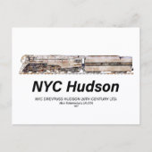 NYC Dreyfuss Hudson Steam Locomotive. Profile Postkarte (Vorderseite)