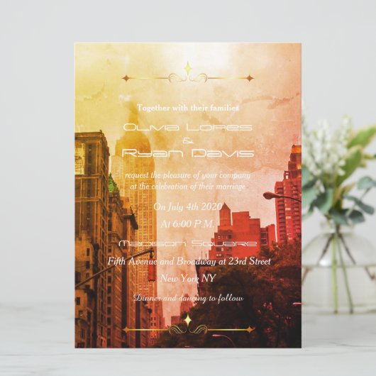 NYC EINLADUNG (Stehend Vorderseite)