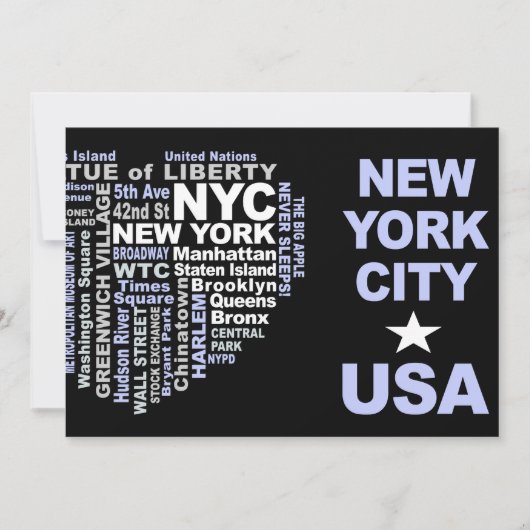 NYC Einladung - individuell anpassen! (Vorderseite)