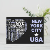 NYC Einladung - individuell anpassen! (Stehend Vorderseite)