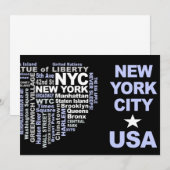 NYC Einladung - individuell anpassen! (Vorne/Hinten)