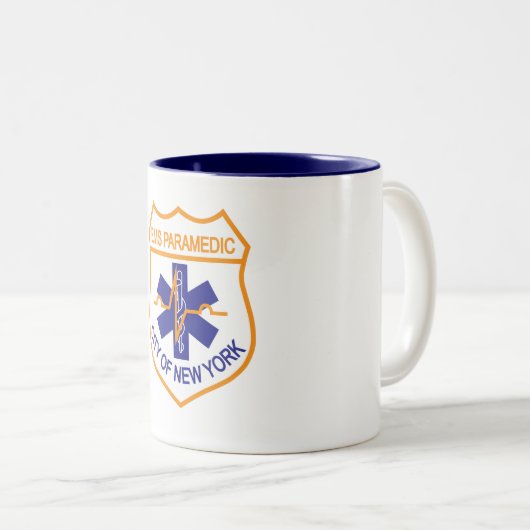 NYC EMS Sanitäter-Tasse Zweifarbige Tasse (VorderseiteRechts)