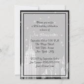 NYC ESB Skyline Etched Black Starry Birthday V Einladung (Rückseite)