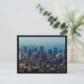 NYC Financial District 70er Style Postkarte (Stehend Vorderseite)