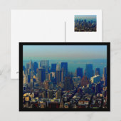 NYC Financial District 70er Style Postkarte (Vorne/Hinten)