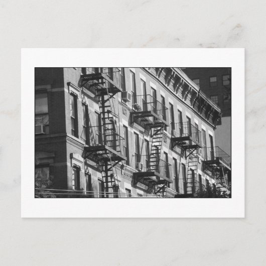 NYC Fire Escapes Postkarte (Vorderseite)